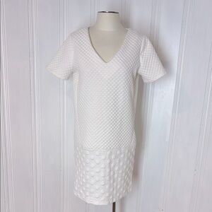1. STATE Textured White Bubble Dress